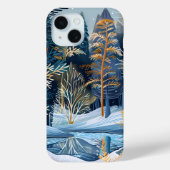 Bezauberter Winter Forest Phone Case (Rückseite)