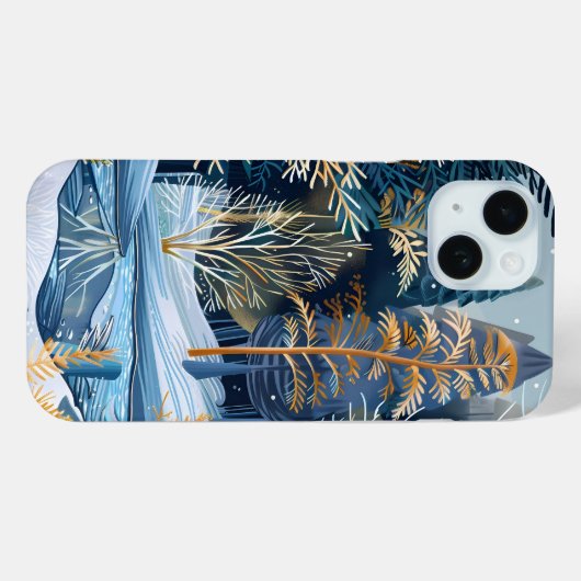 Bezauberter Winter Forest Phone Case (Rückseite (Horizontal))