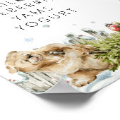 Bezauberter Winter | Wald 1. Geburtstag Meilenstei Poster (Ecke)