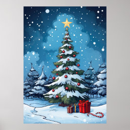 Bezauberter Winterabend Poster