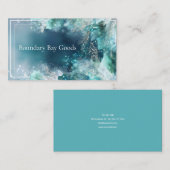 Bezauberter Winterfoliage Blue Visitenkarte (Vorne/Hinten)