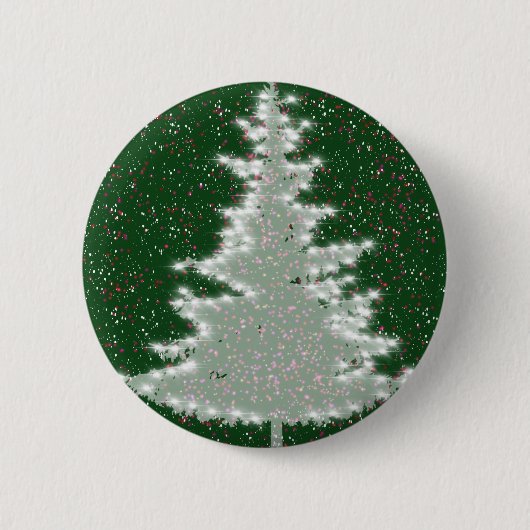 Bezauberter Winterglühen Weihnachtsbaum Button (Vorderseite)