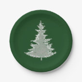 Bezauberter Winterglühen Weihnachtsbaum Pappteller (Vorderseite)