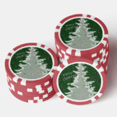 Bezauberter Winterglühen Weihnachtsbaum Pokerchips (Stapel)