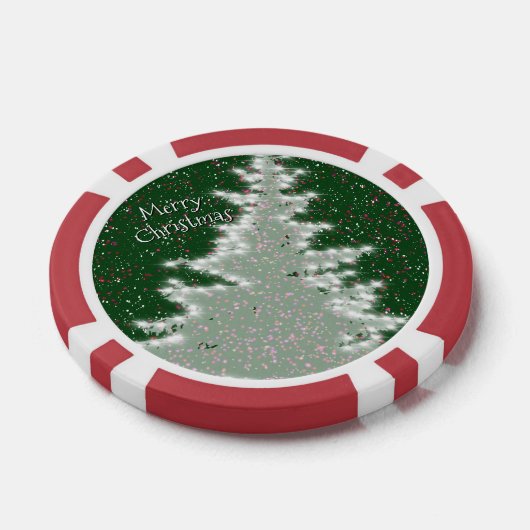 Bezauberter Winterglühen Weihnachtsbaum Pokerchips (Einzeln)