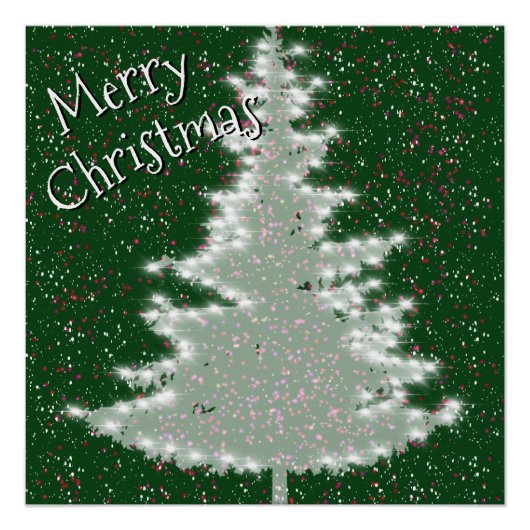 Bezauberter Winterglühen Weihnachtsbaum Poster (Vorderseite)
