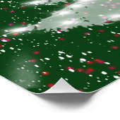 Bezauberter Winterglühen Weihnachtsbaum Poster (Ecke)