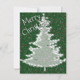 Bezauberter Winterglühen Weihnachtsbaum Postkarte