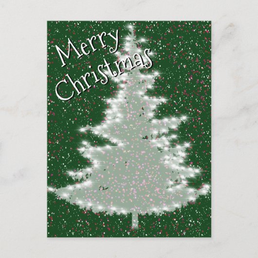 Bezauberter Winterglühen Weihnachtsbaum Postkarte (Vorderseite)