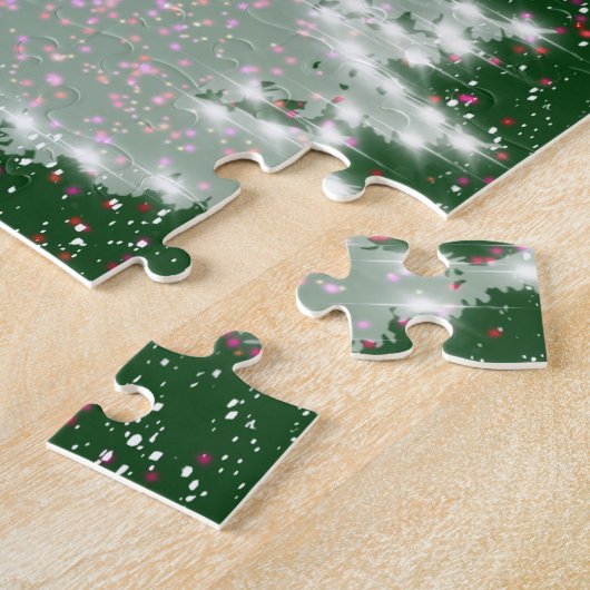 Bezauberter Winterglühen Weihnachtsbaum Puzzle (Seite)