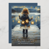 Bezauberter Winterurlaub Feiertagskarte (Vorne/Hinten)