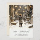 Bezauberter Winterurlaub Feiertagskarte (Vorne/Hinten)