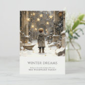 Bezauberter Winterurlaub Feiertagskarte (Stehend Vorderseite)