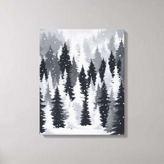 Bezauberter Winterwald: Eine Leinwand aus einem ru (Vorderseite)
