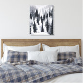 Bezauberter Winterwald: Eine Leinwand aus einem ru (Insitu (Schlafzimmer))