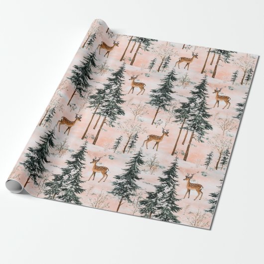 Bezauberter Winterwald Geschenkpapier (Ungerollt)