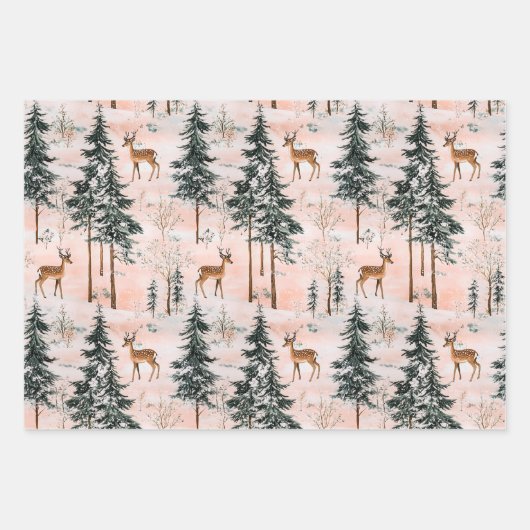 Bezauberter Winterwald Geschenkpapier Set (Vorderseite 3)
