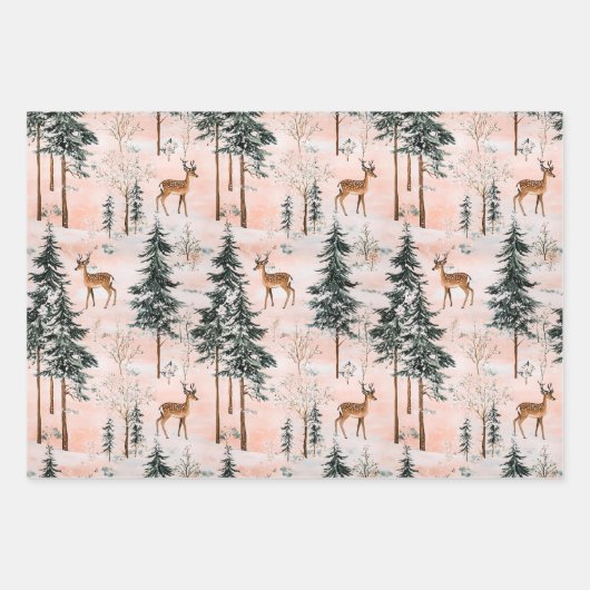 Bezauberter Winterwald Geschenkpapier Set (Vorderseite 2)