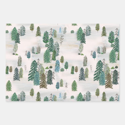 Bezauberter Winterwald Geschenkpapier Set (Vorderseite 2)