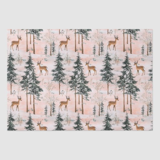 Bezauberter Winterwald Seidenpapier (Vorderseite)