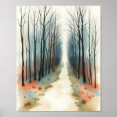 Bezauberter Winterwaldweg Poster (Vorne)