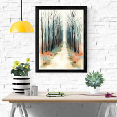 Bezauberter Winterwaldweg Poster
