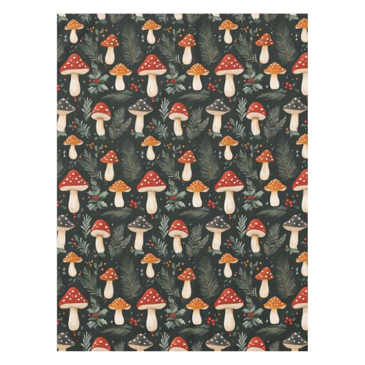 Bezauberter Woodland Urlaub Tischdecke (Vorderseite)