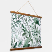 Bezaubertes Evergreen Ballet Botanisch Wandteppich Mit Holzrahmen (Gewinkelt)