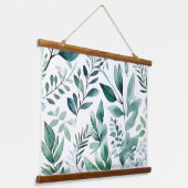 Bezaubertes Evergreen Ballet Botanisch Wandteppich Mit Holzrahmen (Gewinkelt)