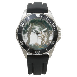 Bezaubertes Forest Gateway - Stilvolle Natur Inspi Armbanduhr