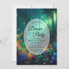 Bezaubertes Forest Radiant Jewels Zuhause Dinner P Einladung