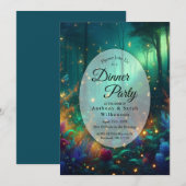 Bezaubertes Forest Radiant Jewels Zuhause Dinner P Einladung (Vorne/Hinten)