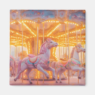 Bezaubertes Karussell: Whimsikale Märchenlandschaf Magnet