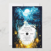 Bezaubertes Kinderwald zum Geburtstag Einladung (Vorderseite)