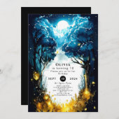 Bezaubertes Kinderwald zum Geburtstag Einladung (Vorne/Hinten)