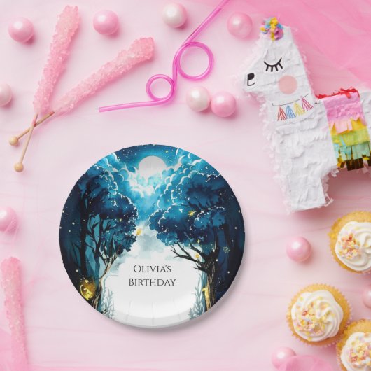 Bezaubertes Kinderwald zum Geburtstag Pappteller (Party)