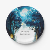 Bezaubertes Kinderwald zum Geburtstag Pappteller (Vorderseite)