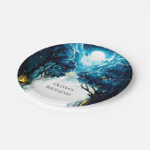 Bezaubertes Kinderwald zum Geburtstag Pappteller (Schrägansicht)