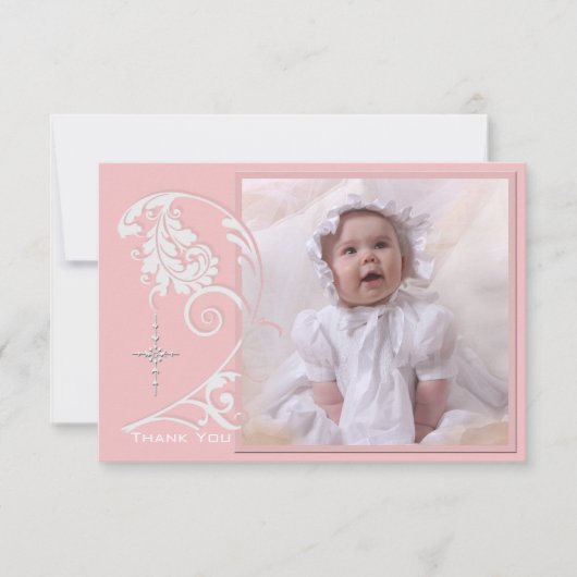 Bezaubertes religiöses Foto Danke Karte (Vorderseite)