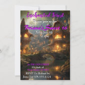 Bezaubertes Walddorf Süße 16 Einladungen (Vorderseite)