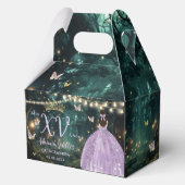 Bezaubertes Waldkleid Lila Lilac Kleid Quinceañera Geschenkschachtel (Rückseite)