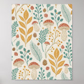Bezaubertes Waldpolster & botanische Harmonie Poster (Vorne)