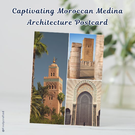 Bezauberung der marokkanischen Medina-Architektur  Postkarte