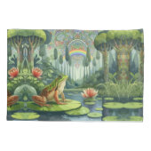 Bezauberung des William Morris Frogs im Wald Kissenbezug (Rückseite)