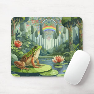 Bezauberung des William Morris Frogs im Wald Mousepad