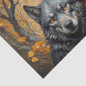 Bezauberung - Kleiner Rot und der Schwarze Wolf Seidenpapier (Detail)