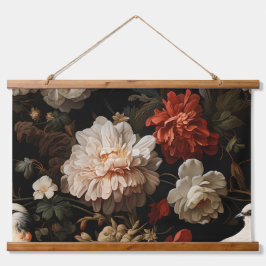 Bezauberung Mitternacht Botanischer Garten Wandteppich Mit Holzrahmen