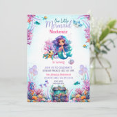 Bezauberung unter der Meerjungfrau Geburtstagspart Einladung (Stehend Vorderseite)
