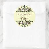 Bezeichnete Fahrerwohnung Cornucopia Safety Sticke Runder Aufkleber (Tasche)