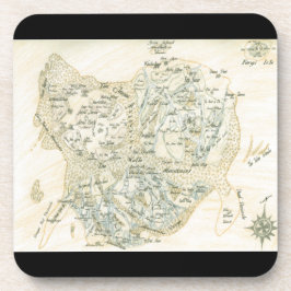 Bezeichnete Karte von Trino Getränkeuntersetzer